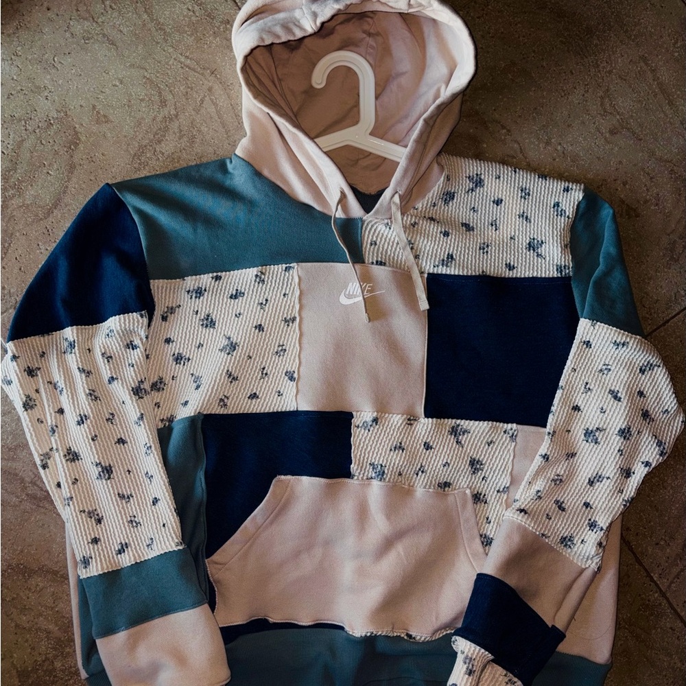 Custom Nike Women's Multicolor Patchwork Sweater - image 1